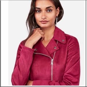 Express faux leather cropped jacket
